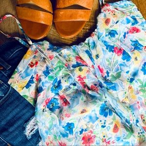 Forever 21 Floral Strappy Tank